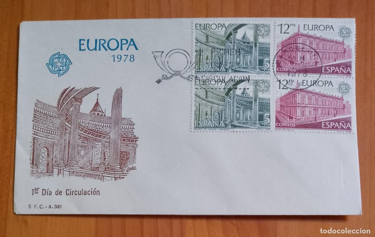 Sellos: SOBRE PRIMER DIA - EUROPA 1978 - Foto 1