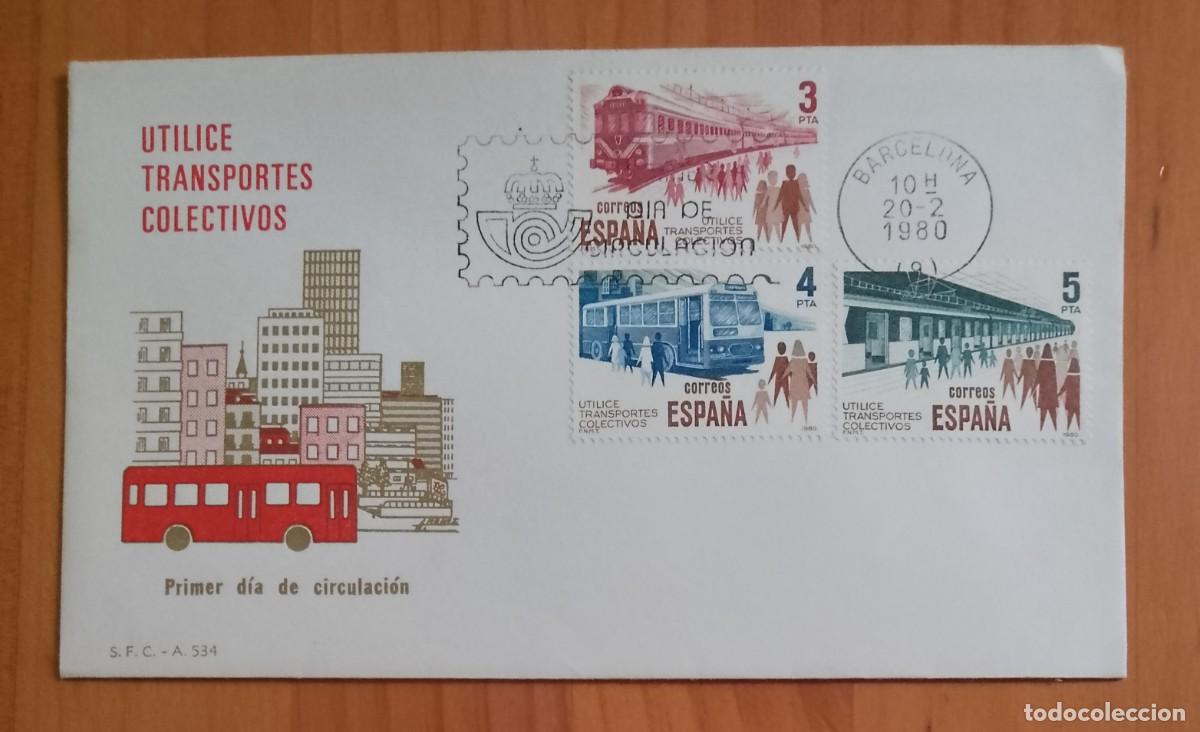 Sellos: SOBRE PRIMER DIA - UTILICE TRANSPORTES COLECTIVOS - Foto 1