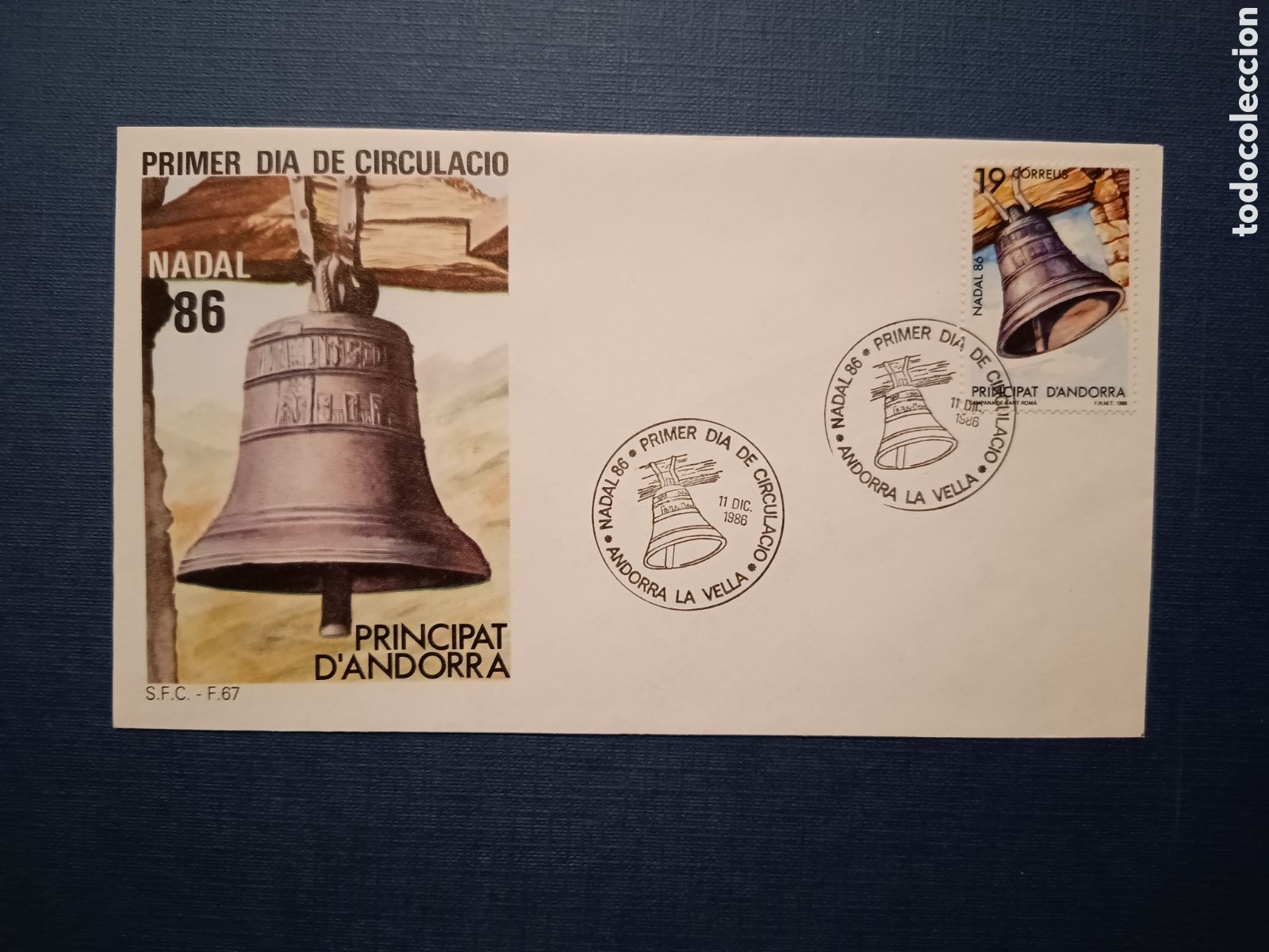 Francobolli: ANDORRA - SOBRE PRIMER DIA - 31 DICIEMBRE 1986 - NADAL