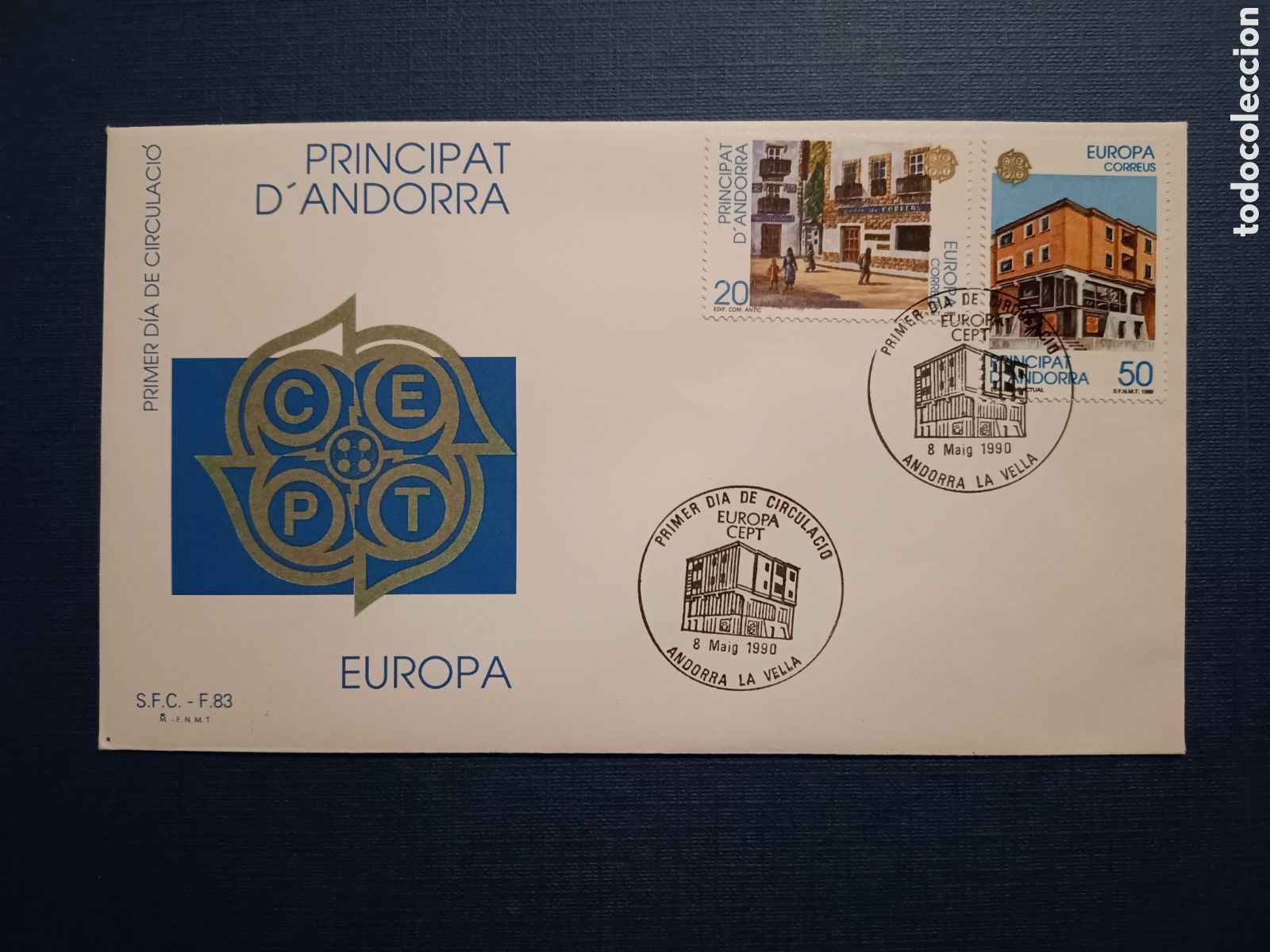 Timbres: ANDORRA - SOBRE PRIMER DIA - 8 MAYO 1990 - EUROPA CEPT