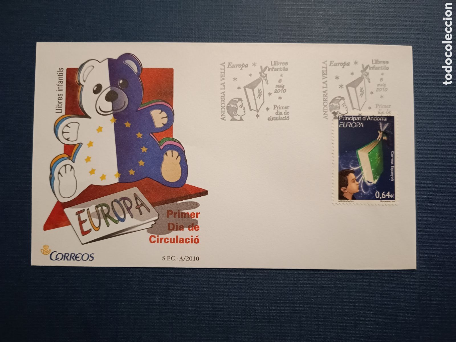 Stamps: ANDORRA - SOBRE PRIMER DIA - 6 MAIG 2010 - EUROPA - LLIBRES INFANTILS