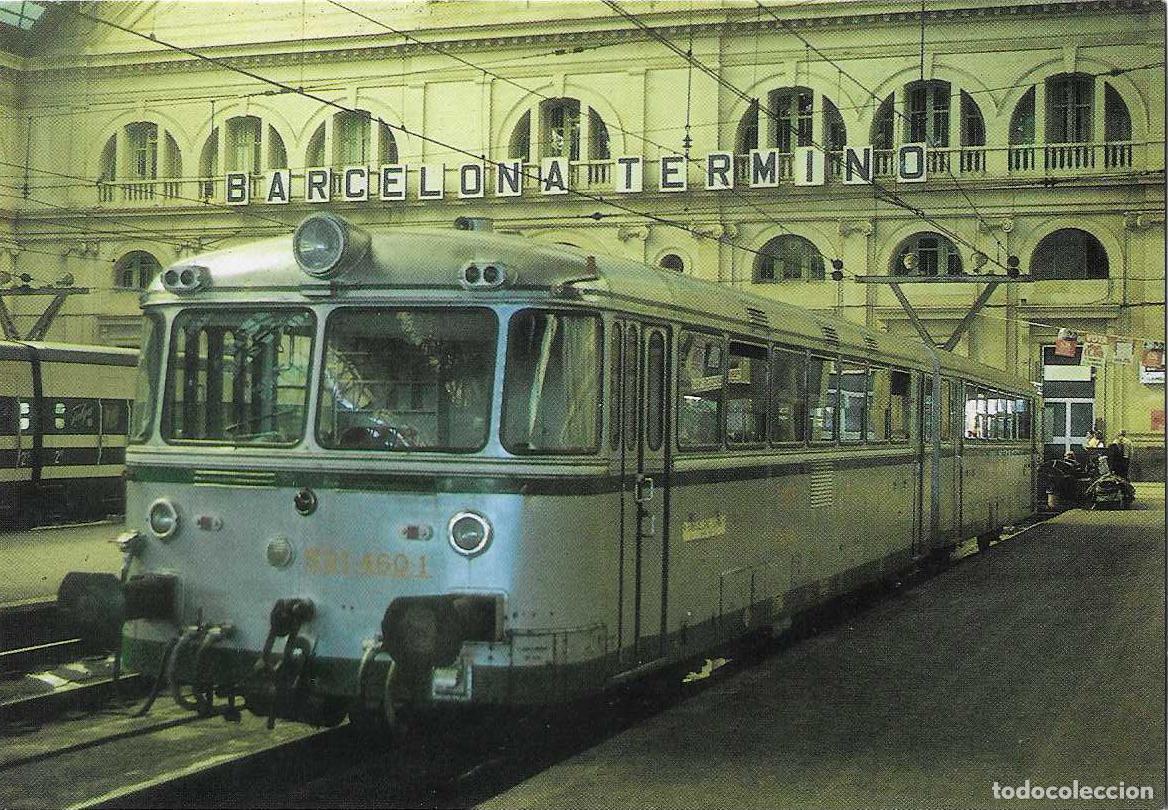 Sellos: TRENES FERROCARRIL REAPERTURA ESTACION DE FRANCA BARCELONA 1992 MATASELLOS TARJETA MOD 3 VER REVERSO