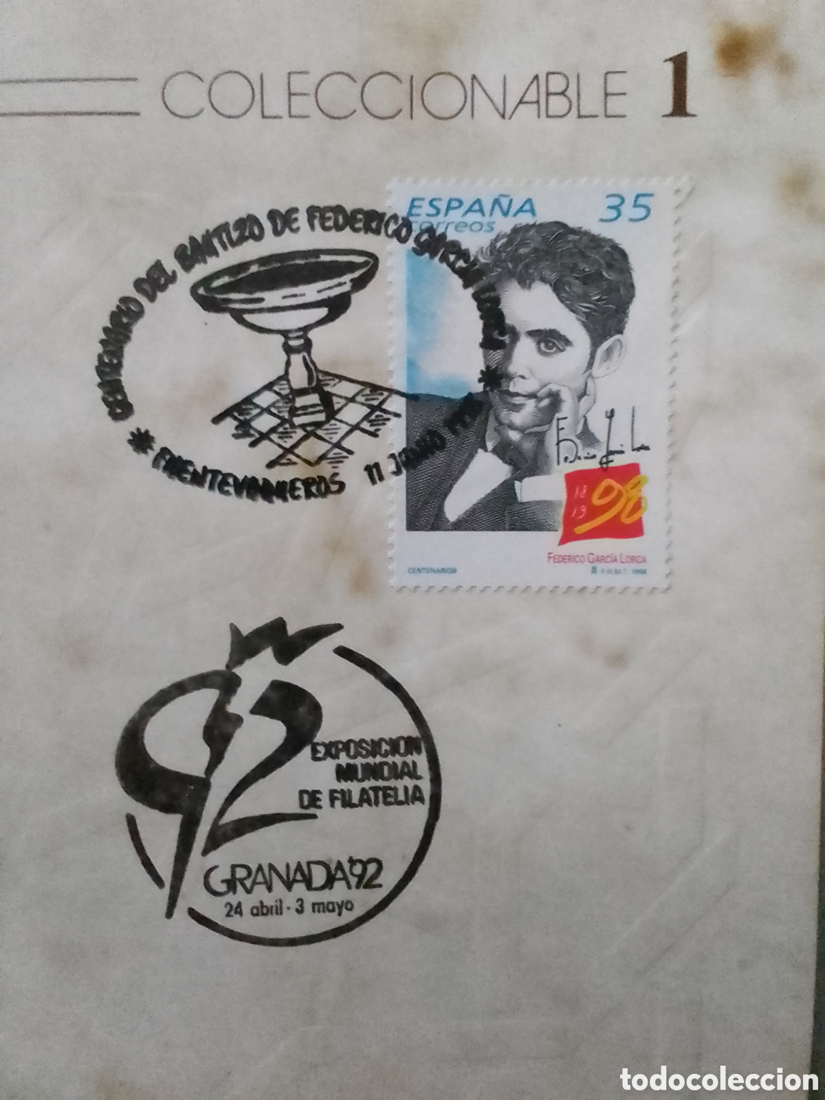 Sellos: CARTAS desde GRANADA, F. Garc&iacute;a Lorca - Foto 4