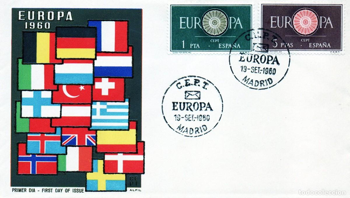 Sellos: SOBRE PRIMER DIA EUROPA 1960 - Foto 1