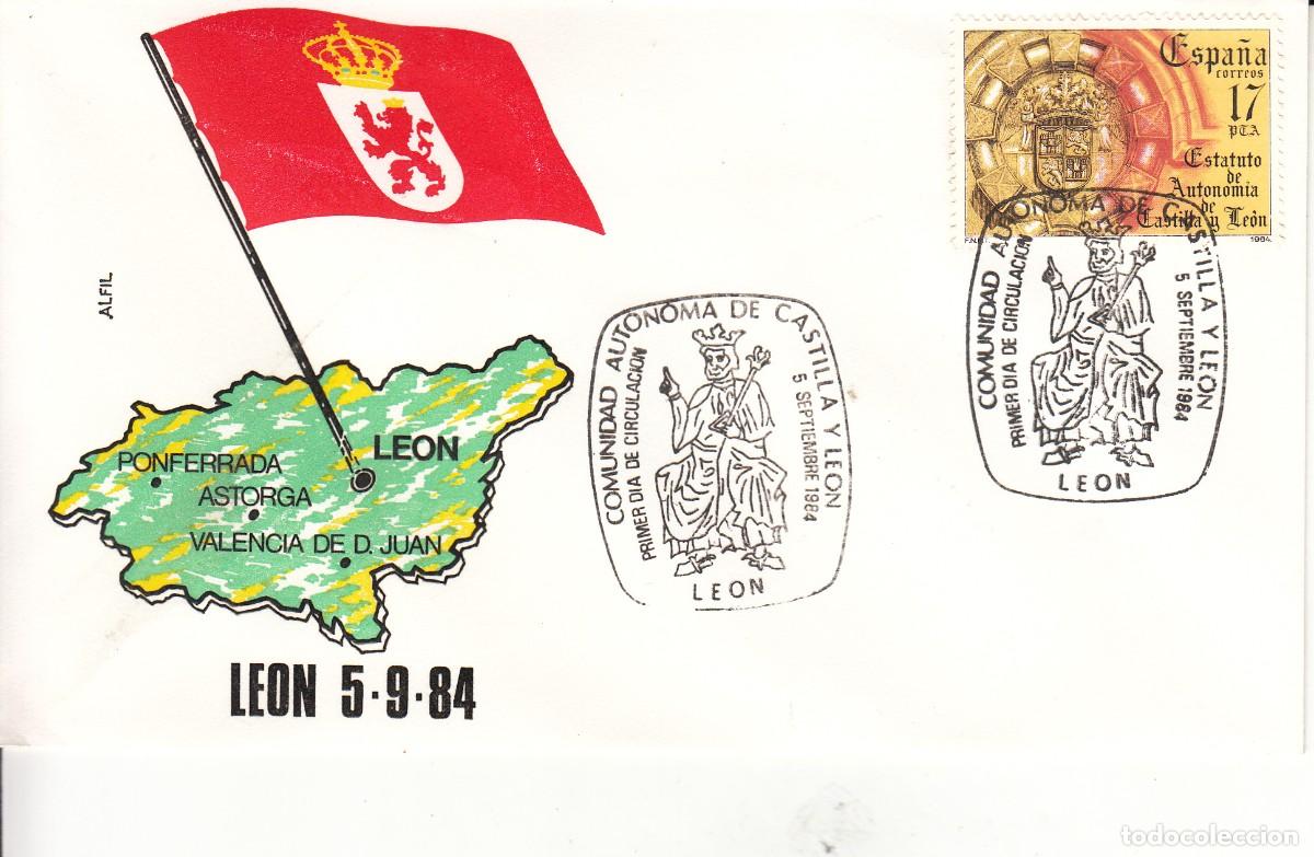 Sellos: SOBRE: LEON 1984. AUTONOMIA CASTILLA LEON - Foto 1