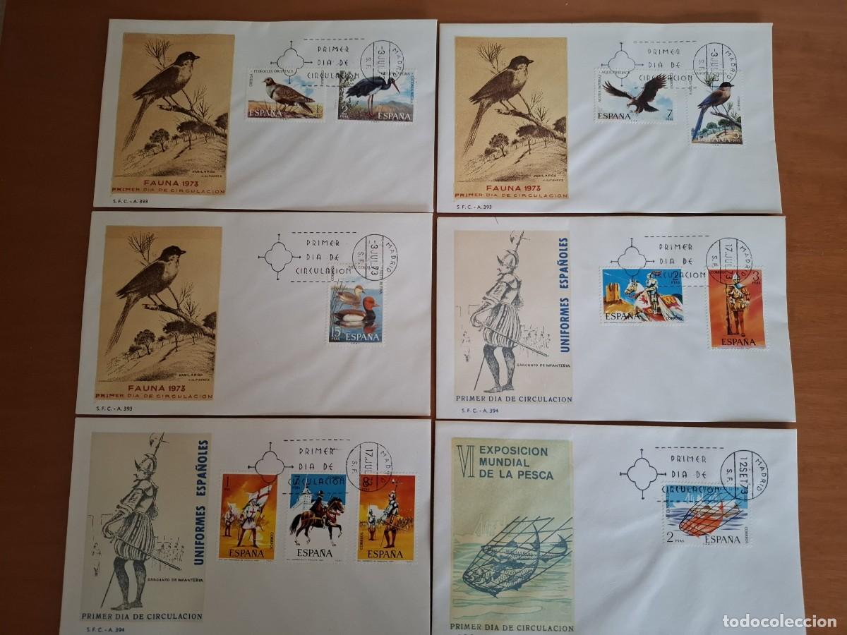 Sellos: Lote de 20 Sobres de Primer D&iacute;a de 1973 - Foto 2