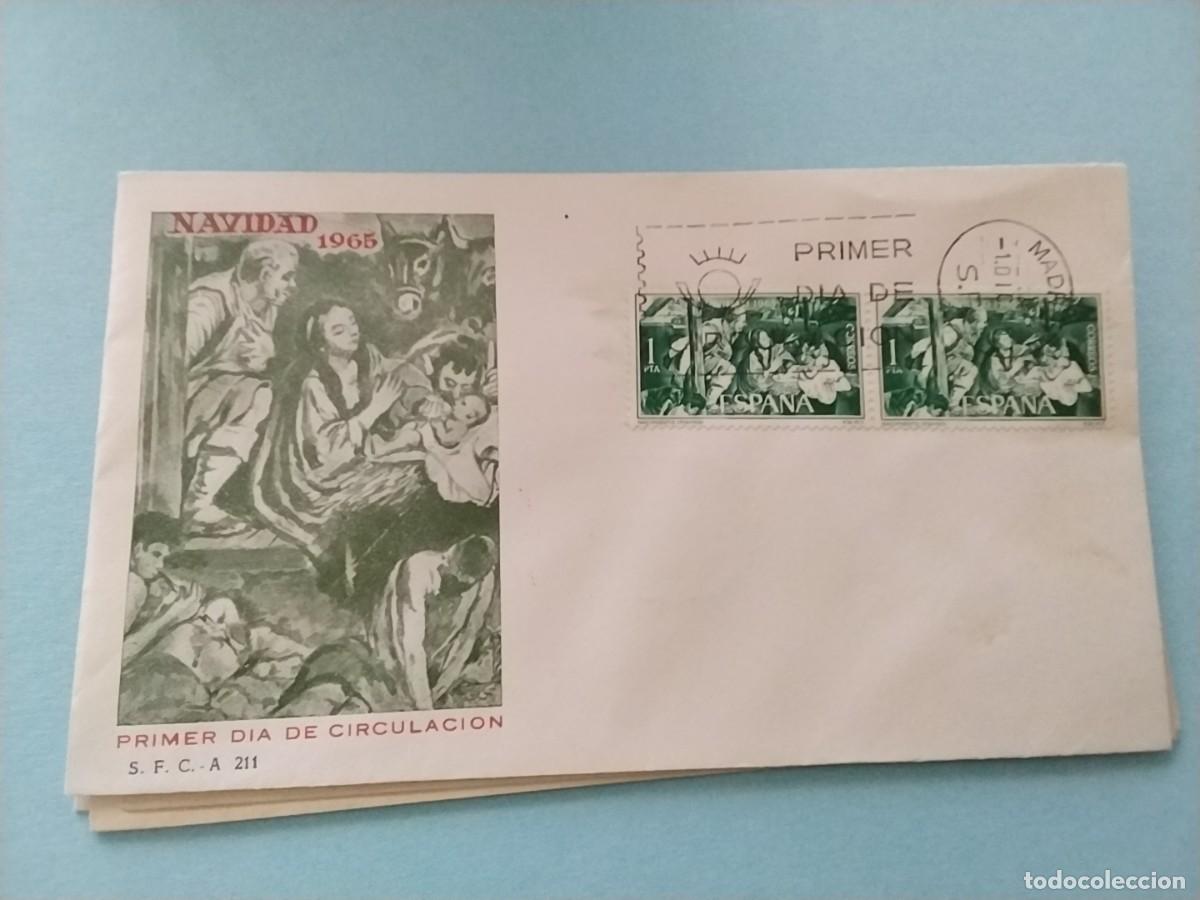 Sellos: Sobres primer dia Espa&ntilde;a Navidad - Foto 1