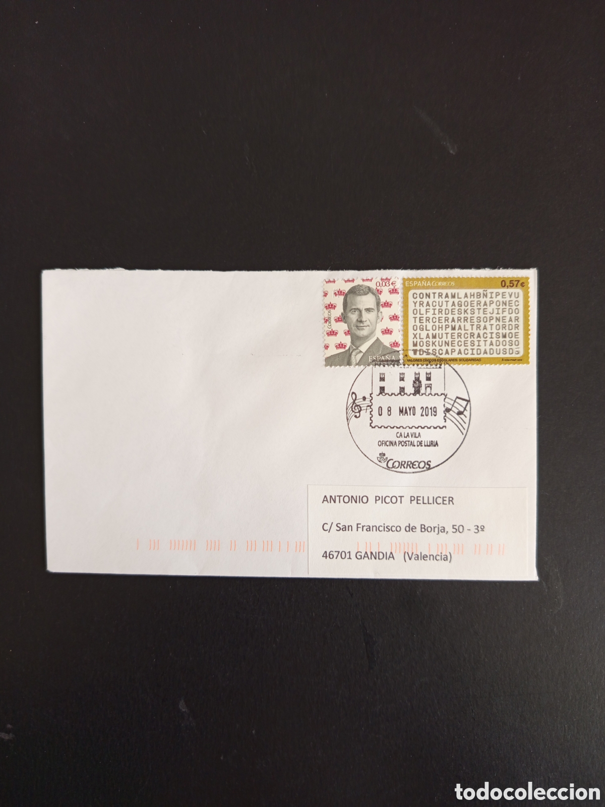 Sellos: Espa&ntilde;a, 2019. Ll&iacute;ria Carta con Matasello Tur&iacute;stico, &rdquo;Ca La Vila&rdquo;. Pedido m&iacute;nimo 3 &euro;. Ver fotos .