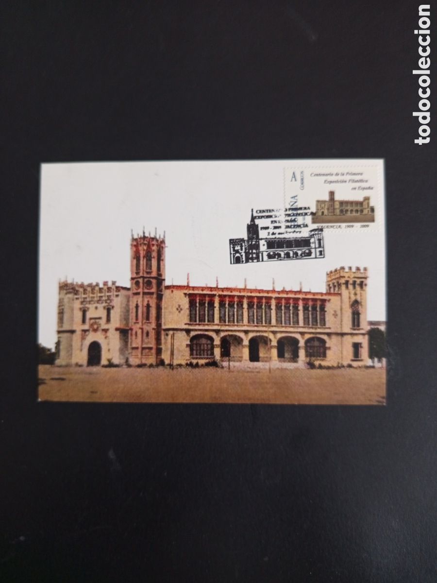 Sellos: Espa&ntilde;a,2009. TARJETA M&Aacute;XIMA TRIPLE CONCORDANCIA. Valencia Centenario 1a Exp. Fil. Pedido m&iacute;nimo 3 &euro;