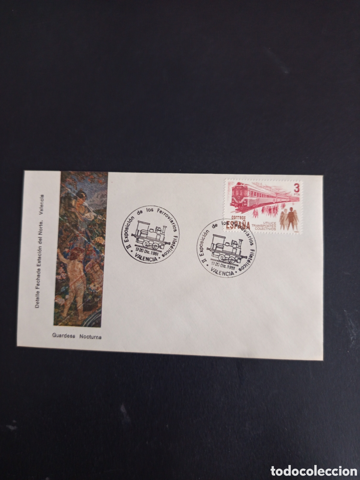 Sellos: Espa&ntilde;a, 1981. Sobre y Matasello Exposici&oacute;n Ferroviarios Filat&eacute;licos. Pedido m&iacute;nimo 3 &euro;. Ver fotos