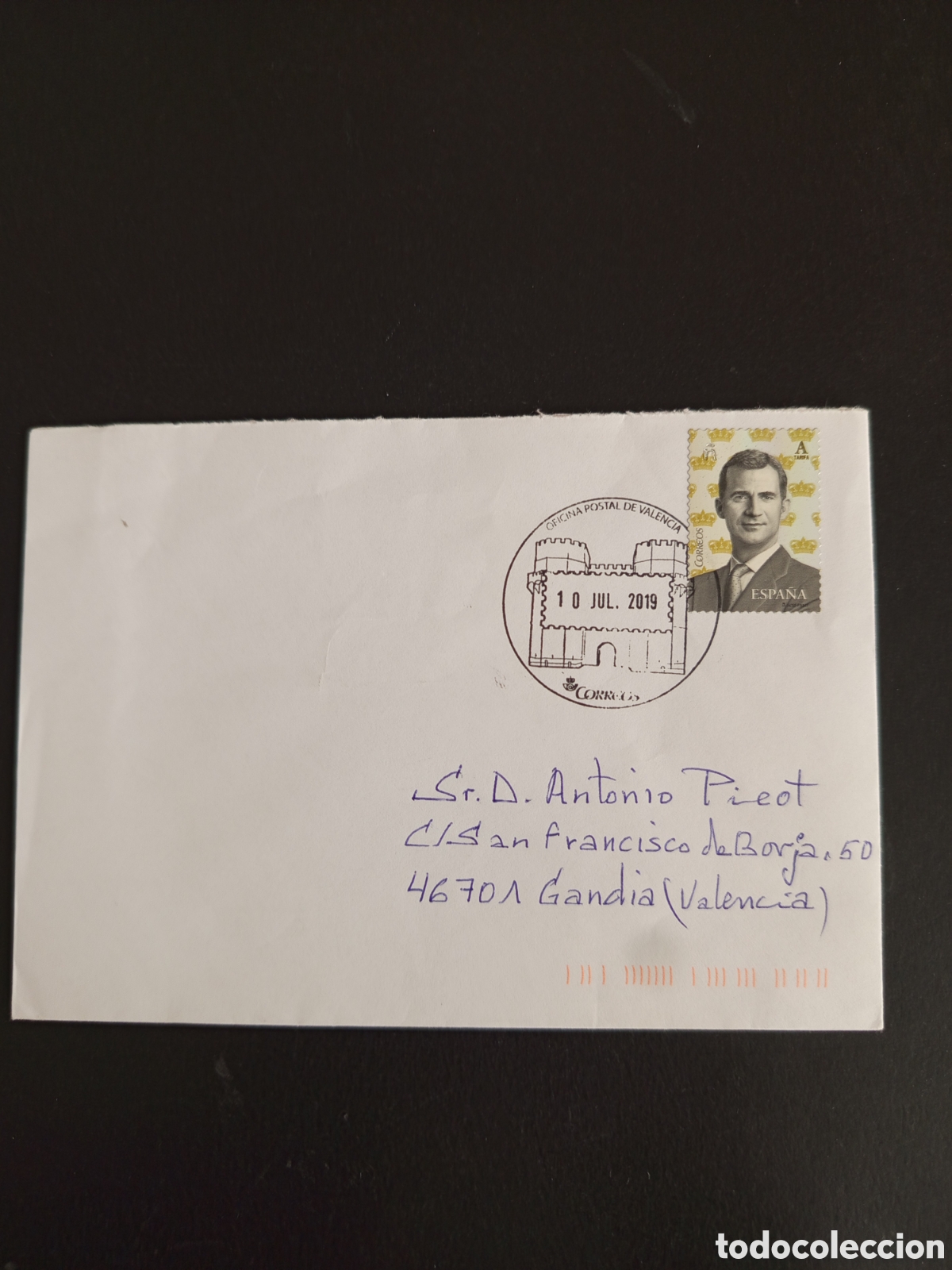 Sellos: Espa&ntilde;a, 2019. Carta y Matasello Tur&iacute;stico &rdquo;Las Torres de Serranos de Valencia&rdquo;. Pedido m&iacute;nimo 3 &euro;.