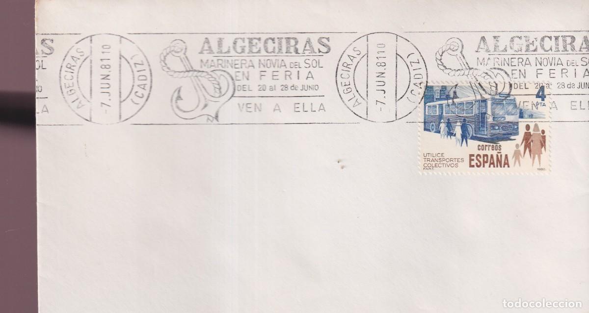 Sellos: ALGECIRAS 1981 - RODILLO FERIA EN SOBRE - Foto 1