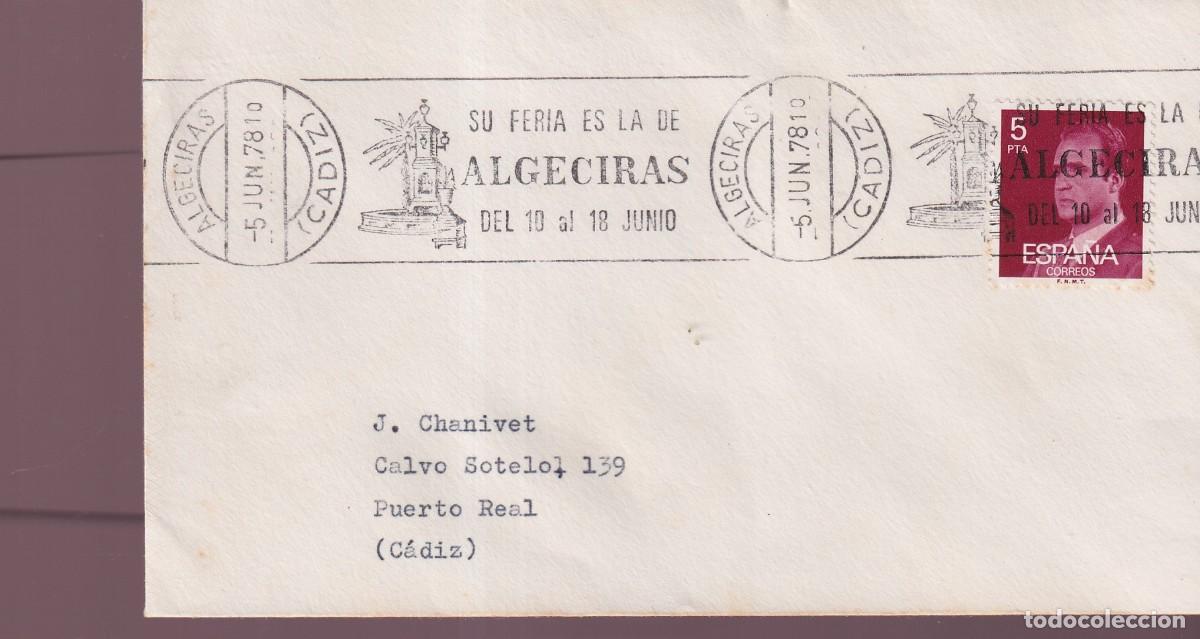 Sellos: ALGECIRAS 1978 - RODILLO FERIA EN SOBRE - Foto 1
