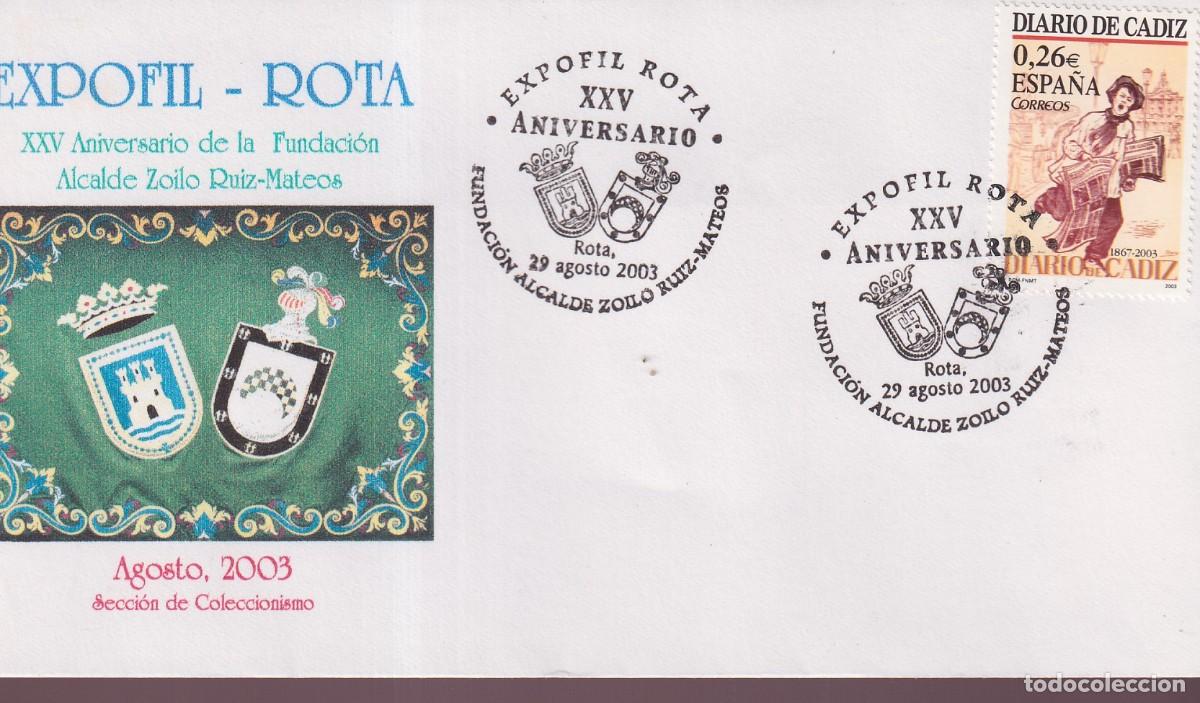 Sellos: EXPOFIL ROTA - XXV ANIVERSARIO DE LA FUNDACION ALCALDE ZOILO RUIZ-MATEOS - 2003