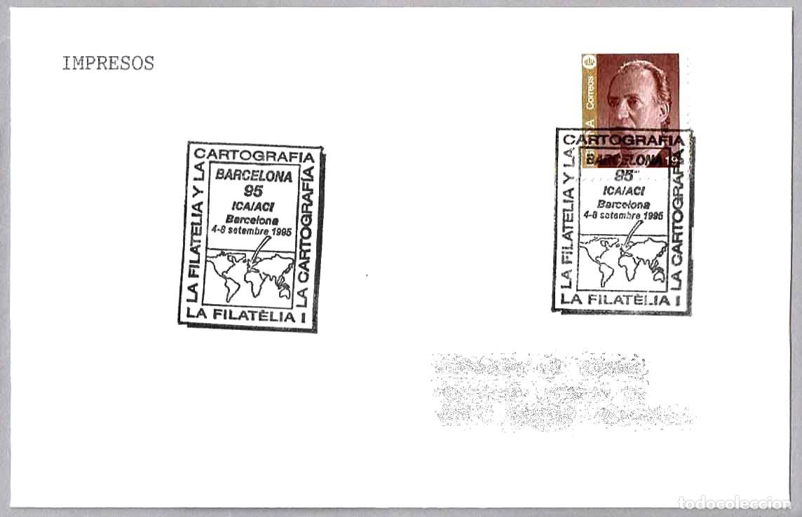 Sellos: Matasellos LA FILATELIA Y LA CARTOGRAFIA. Barceona 1995