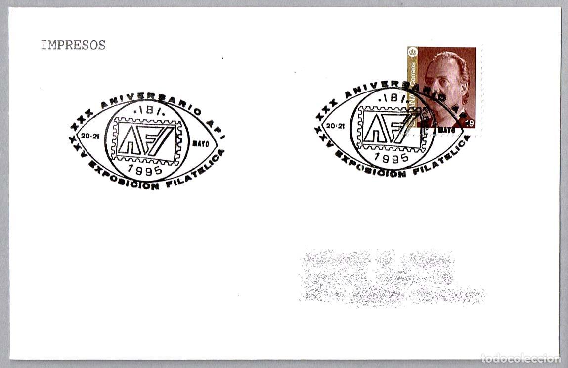 Sellos: Matasellos XXV ESP. FILATELICA. Ibi, Alicante, 1995