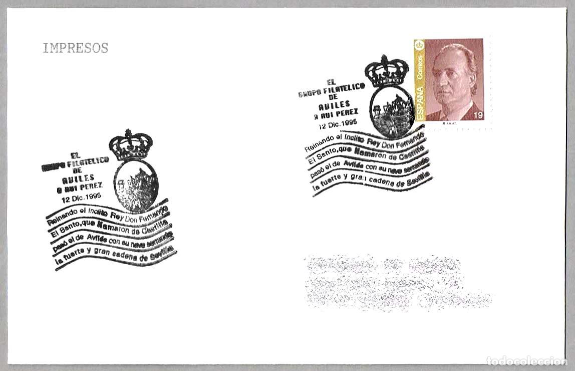 Sellos: Matasellos EL GRUPO FILATELICO DE AVILES A RUI PEREZ. Aviles, Asturias, 1995