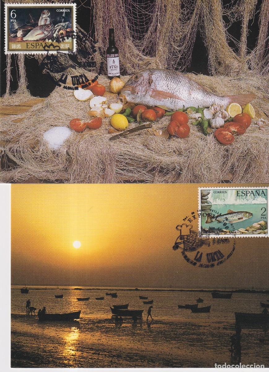 Sellos: ROTA - EXPOFIL 96 - LA URTA - FUNDACION ALCALDE ZOILO RUIZ MATEOS - 2 POSTALES