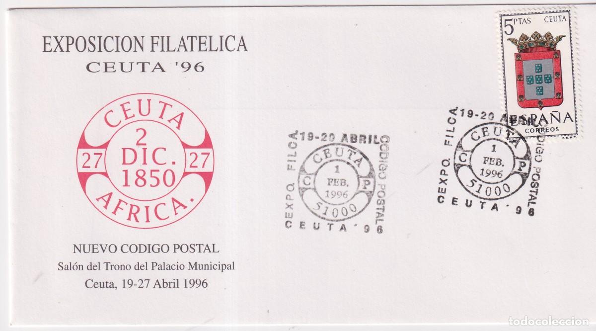 Sellos: CEUTA - EXPOSICION FILATELICA CEUTA 96 - 1996 - NUEVO CODIGO POSTAL