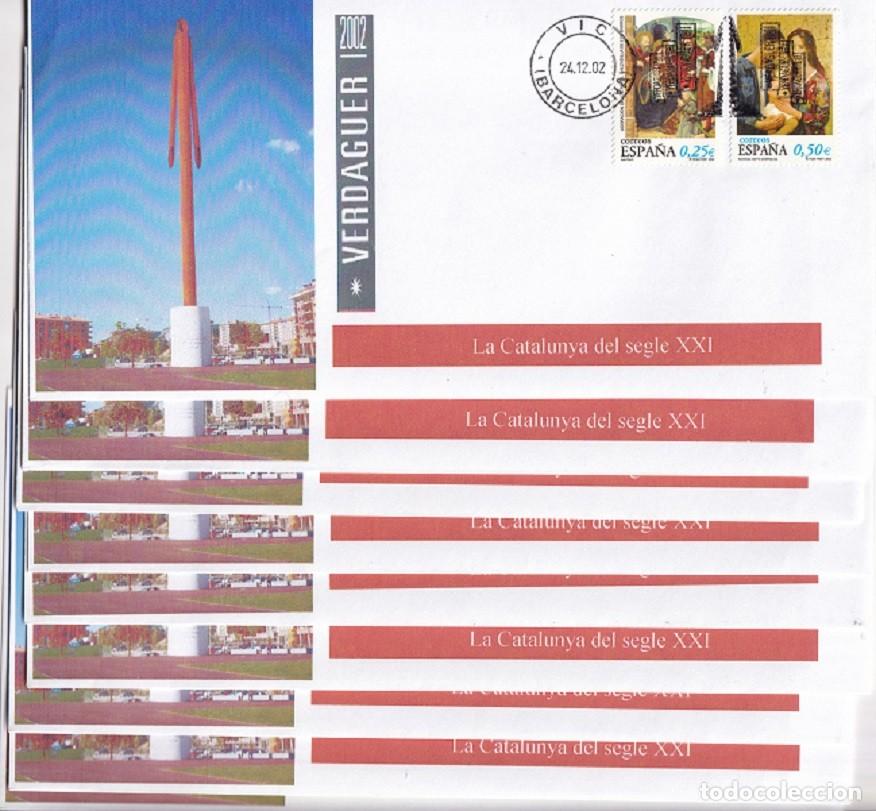 Sellos: 19 Sobres Vic ( Barcelona ) 2002 - Verdaguer 2002 - La Catalunya del segle XXI