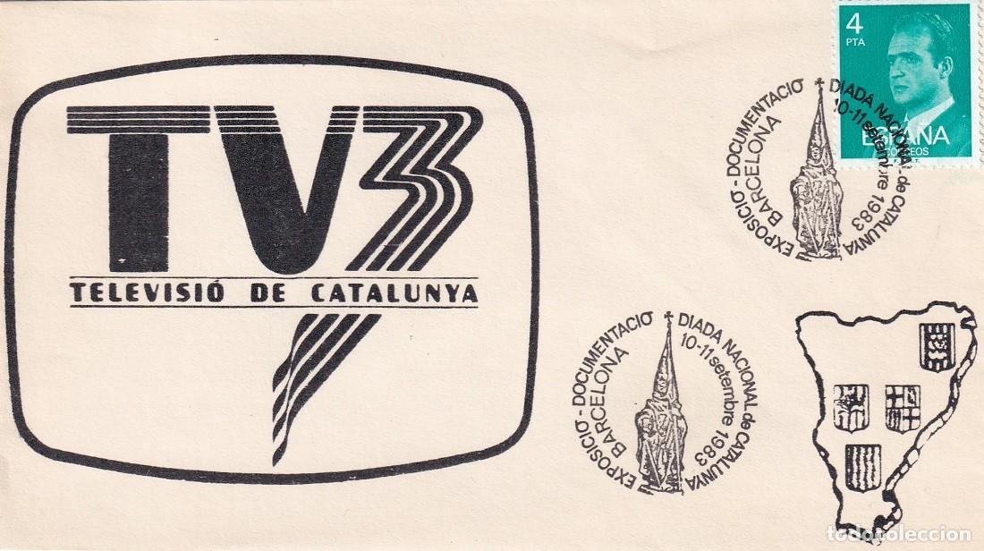 Sellos: Sobre Barcelona 1983 - TV3 Televisi&oacute; de Catalunya - Exposici&oacute; Documentaci&oacute; Diada Nacional Catalunya