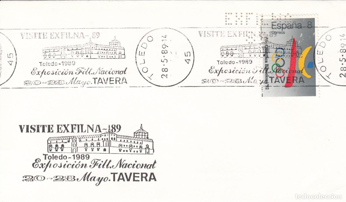 Sellos: 1989- MATASELLOS DE RODILLO EXFILNA 89- TOLEDO CON PERFORADO