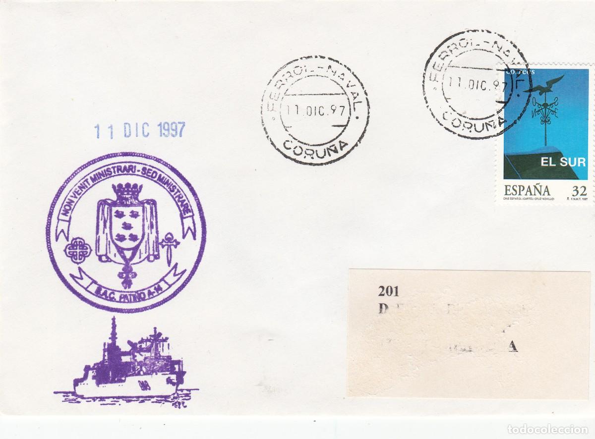 Sellos: 1997 - MATASELLOS FERROL NAVAL CON MATASELLOS B.A.C PATI&Ntilde;O