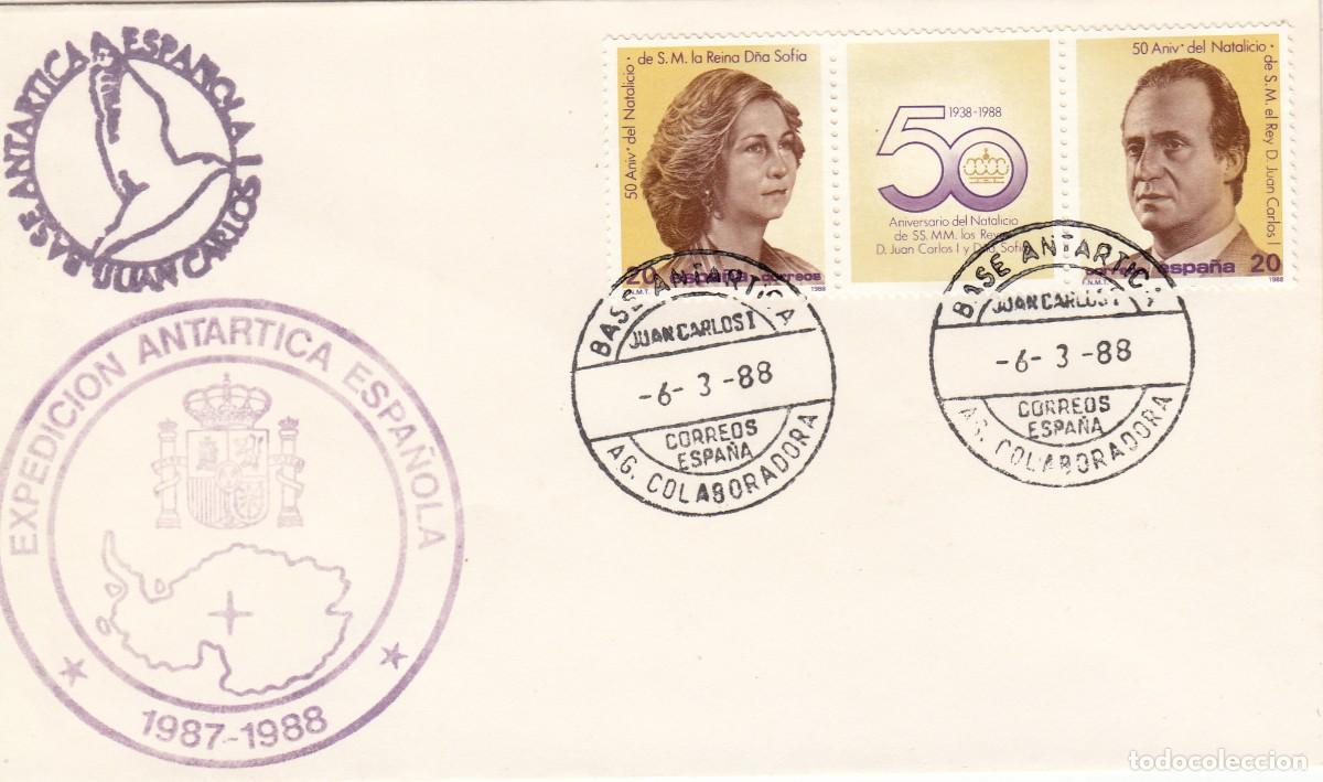 Sellos: 1988 - MATASELLOS POLAR - BASE ANT&Aacute;RTICA JUAN CARLOS I