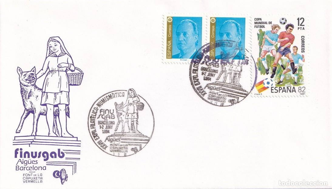 Stamps: Sobre Barcelona Finusgab 1994 - Font de la Capuxeta Vermella - Aig&uuml;es Barcelona - Caperucita Roja