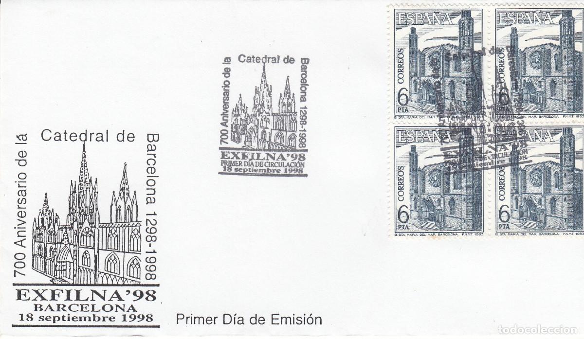 Sellos: 1998 - MATASELLOS EXFILNA 98 - CATEDRAL DE BARCELONA
