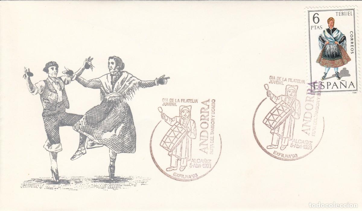 Sellos: 1993 MATASELLOS EXFILNA 93 - ALCA&Ntilde;IZ - ANDORRA , RUTA DEL TAMBOR Y BOMBO