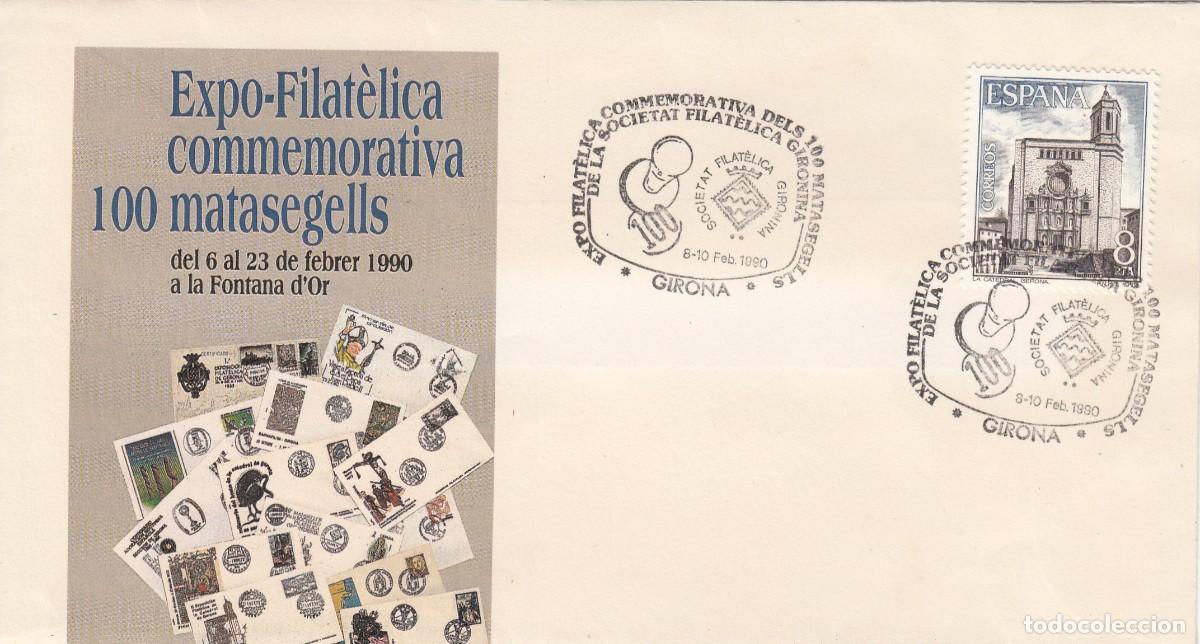 Sellos: MATASELLOS EXPOS. FILAT&Eacute;LICA 100 MATASEGELLS - GIRONA - 1990