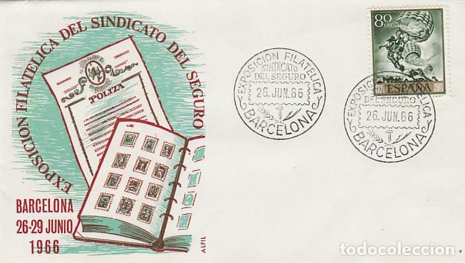 Sellos: A&Ntilde;O 1966, EXPOSICION DEL SINDICATO DEL SEGURO, SOBRE DE ALFIL