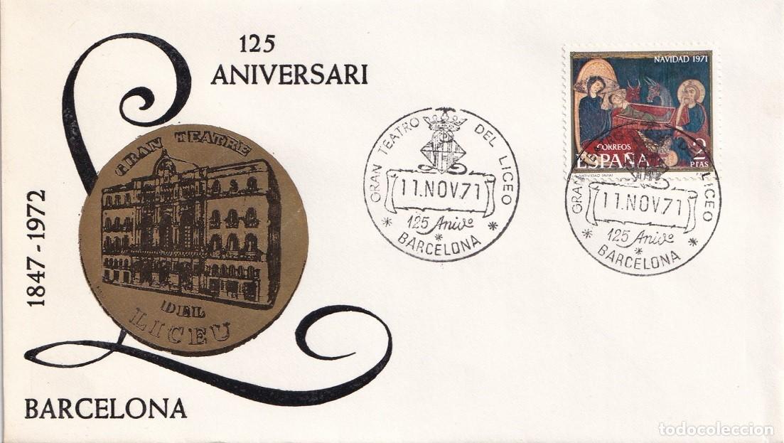 Sellos: Sobre Barcelona 1972 - 125 Aniversario Gran Teatro del Liceo - 125 Aniversari Gran Teatre del Liceu