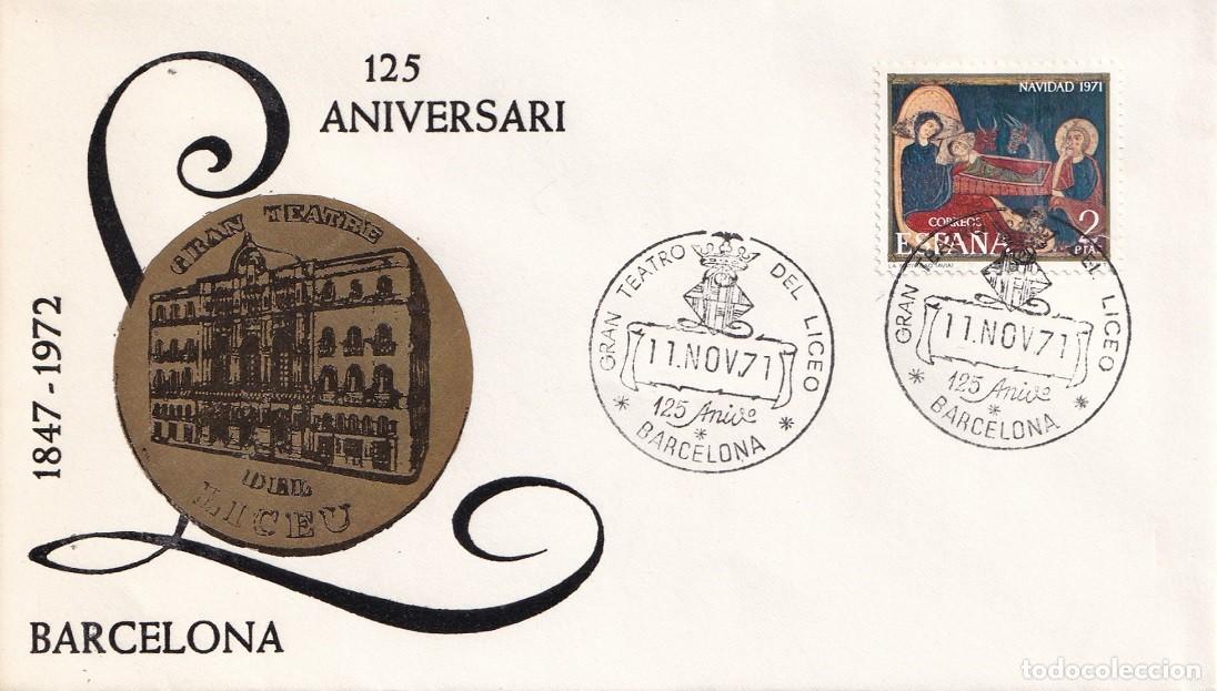 Sellos: Sobre Barcelona 1972 - 125 Aniversario Gran Teatro del Liceo - 125 Aniversari Gran Teatre del Liceu
