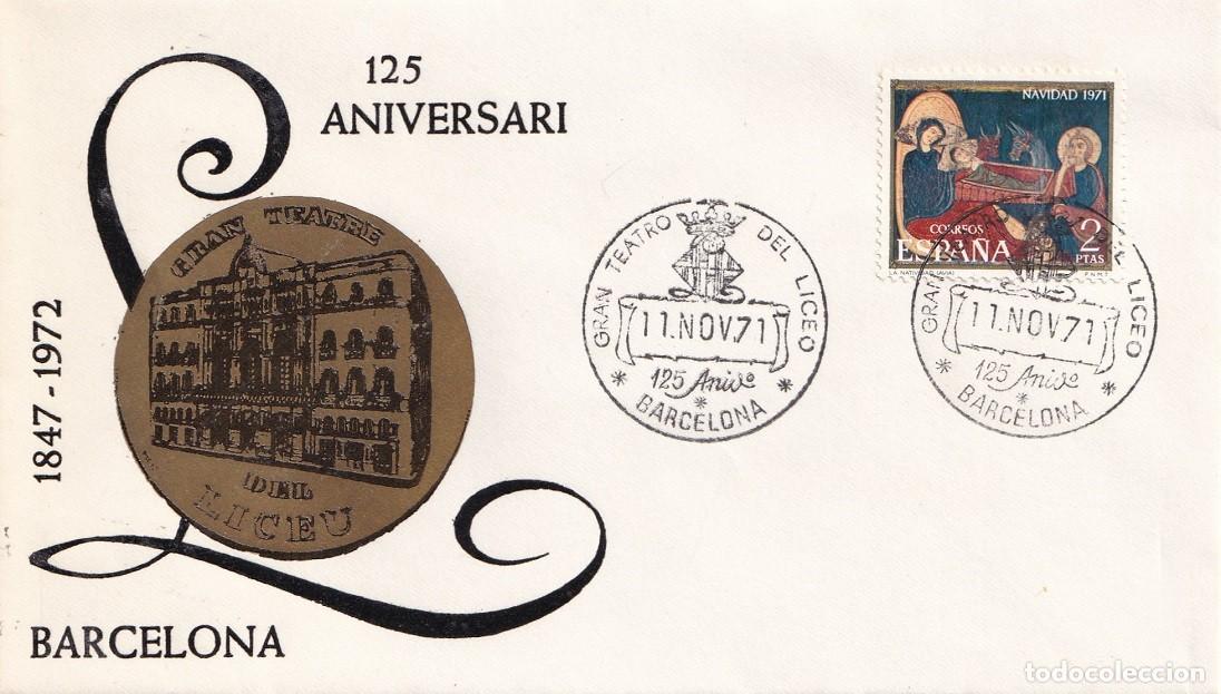 Sellos: Sobre Barcelona 1972 - 125 Aniversario Gran Teatro del Liceo - 125 Aniversari Gran Teatre del Liceu