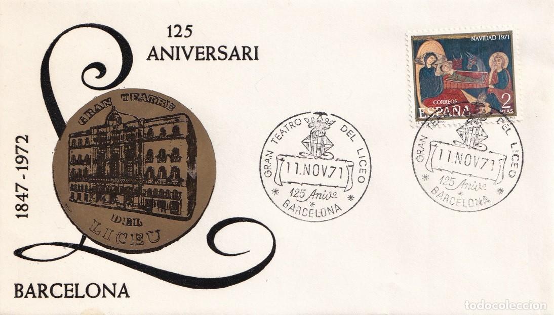 Sellos: Sobre Barcelona 1972 - 125 Aniversario Gran Teatro del Liceo - 125 Aniversari Gran Teatre del Liceu