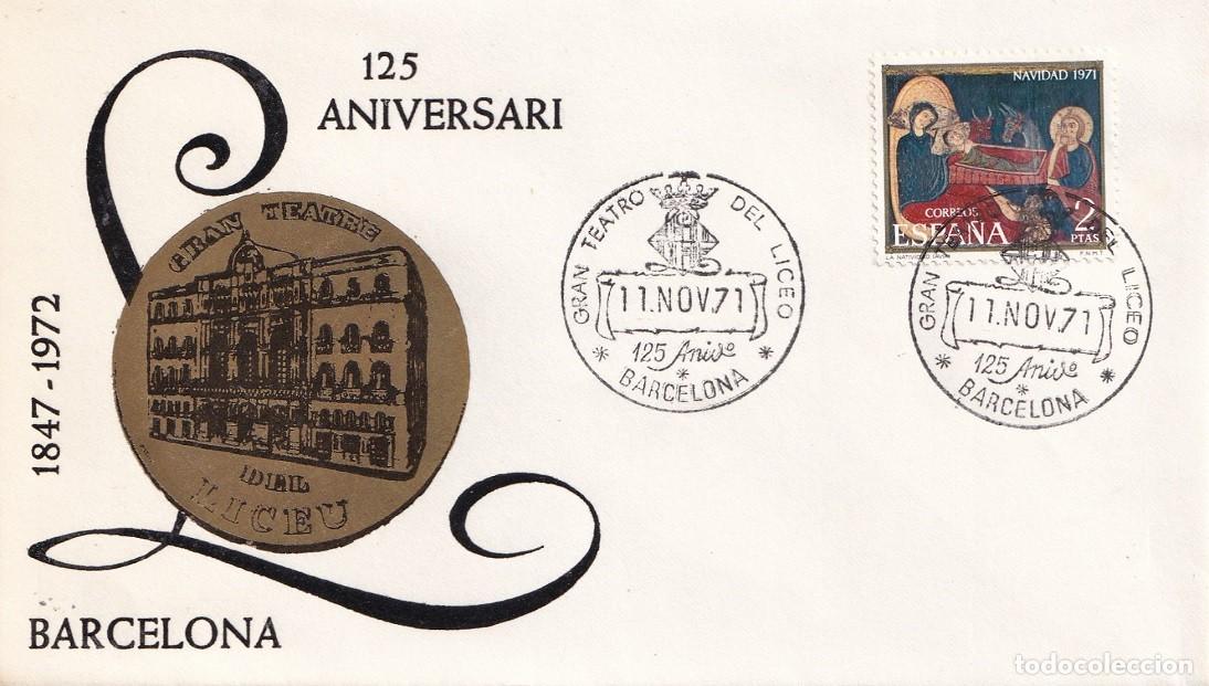 Sellos: Sobre Barcelona 1972 - 125 Aniversario Gran Teatro del Liceo - 125 Aniversari Gran Teatre del Liceu
