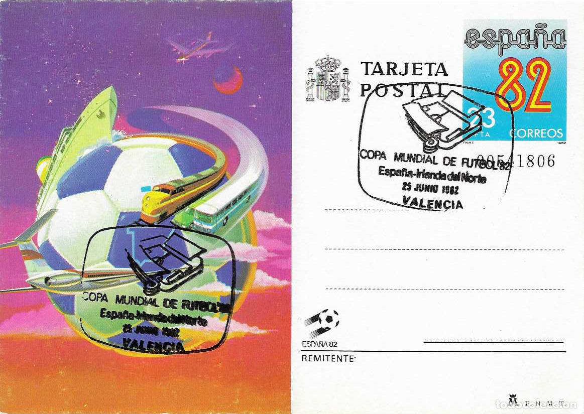 Francobolli: FUTBOL ESPA&Ntilde;A-IRLANDA DEL NORTE MUNDIAL ESPA&Ntilde;A-82, VALENCIA 25 JUNIO 1982 MATASELLOS EP (EDIFIL 132)