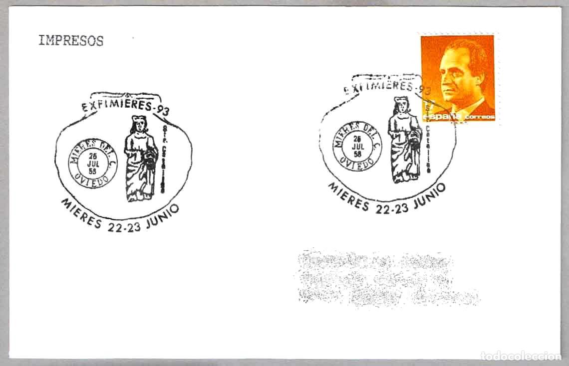 Sellos: Matasellos EXFIMIERES-93 - CAMINO DE SANTIAGO. Mieres, Asturias, 1993