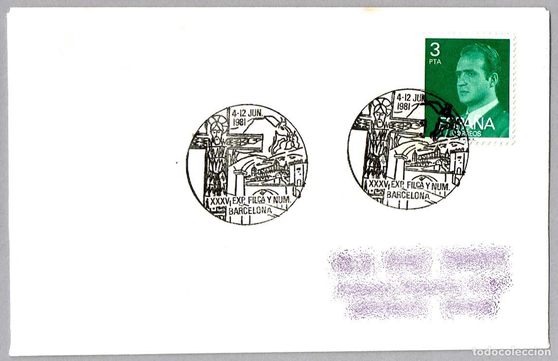 Sellos: Matasellos XXXV EXP.FIL Y NUM. - MAJESTAD DE BATLLO. Barcelona 1981