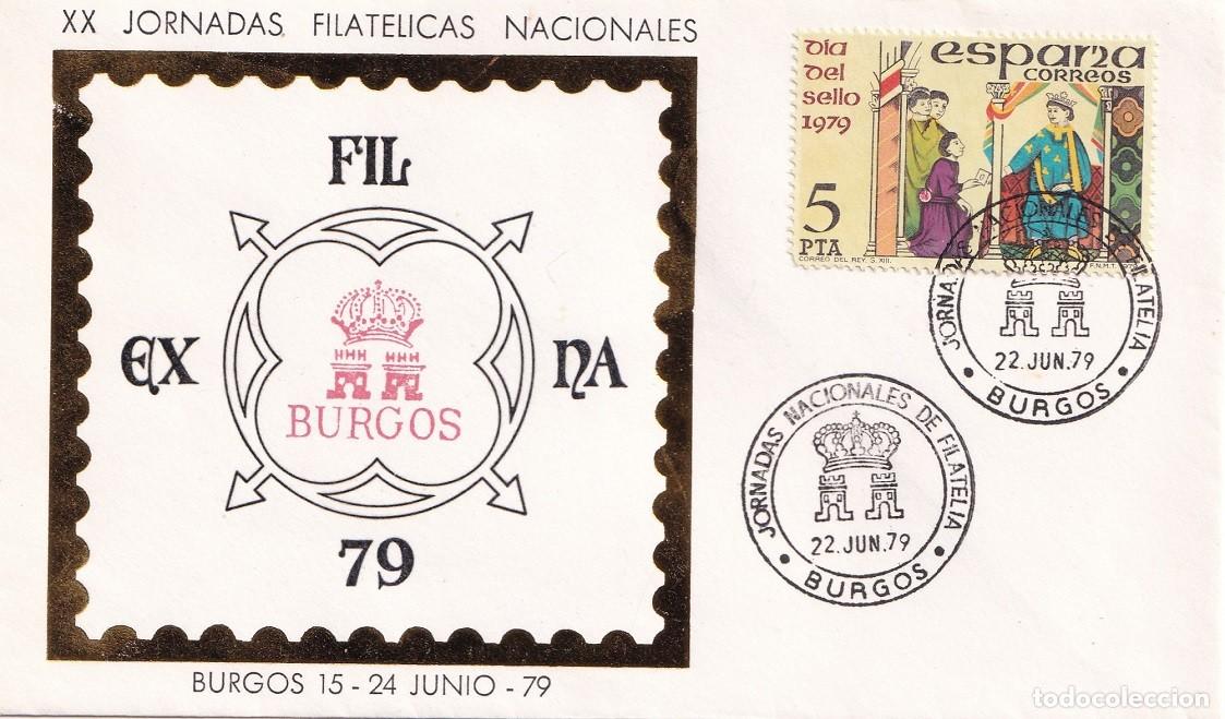 Sellos: Sobre Burgos 1979 - Exfilna 79 - XX Jornadas Filat&eacute;licas Nacionales Jornadas nacionales de filatelia