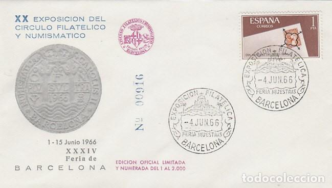 Sellos: A&Ntilde;O 1966, FERIA DE MUESTRAS DE BARCELONA, EDICION OFICIAL NUMERADA COLOR GRIS NUMERADO