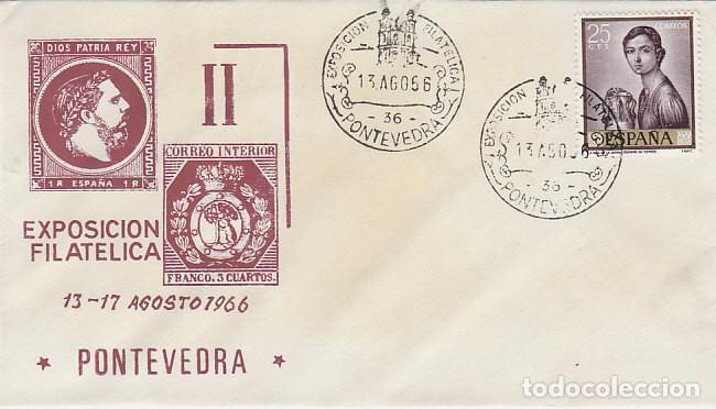 Sellos: A&Ntilde;O 1966, PONTEVEDRA, IGLESIA DE LA VIRGEN PEREGRINA, SOBRE OFICIAL