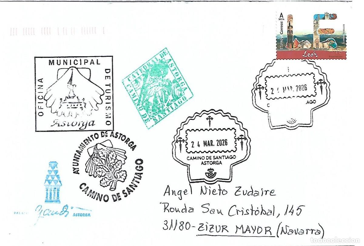Sellos: MATASELLOS TURISTICO DE ASTORGA. CAMINO DE SANTIAGO. CON MARCAS DEL CAMINO EN ASTORGA (LE&Oacute;N)