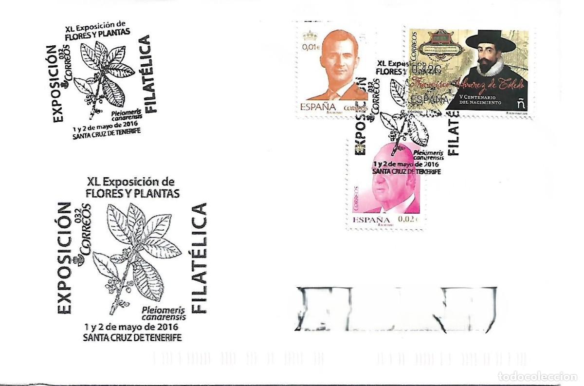 Sellos: MATASELLOS CONMEMORATIVO XL EXPOSICION FLORES Y PLANTAS. SANTA CRUZ DE TENERIFE, 1-2/05/2016
