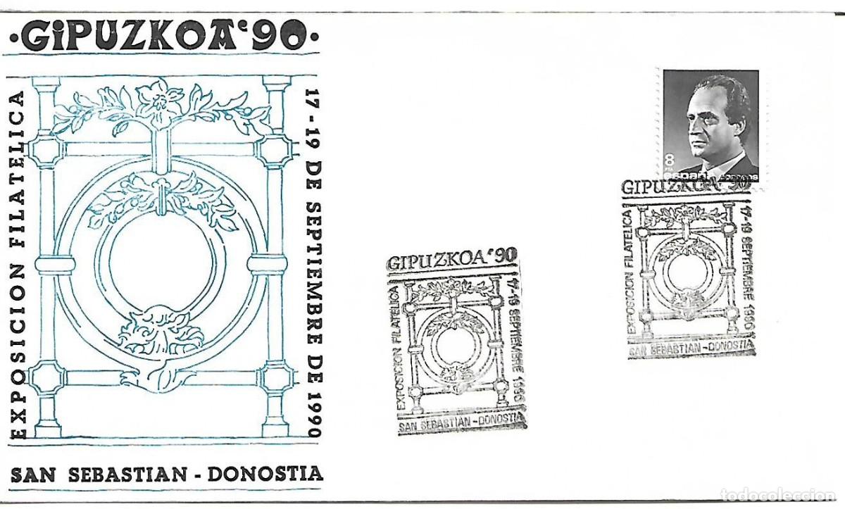 Sellos: MATASELLOS CONMEMORATIVO EXPOFIL GIPUZKOA&acute;90. SAN SEBASTI&Aacute;N, DEL 17 AL 19 DE SEPTIEMBRE 1990