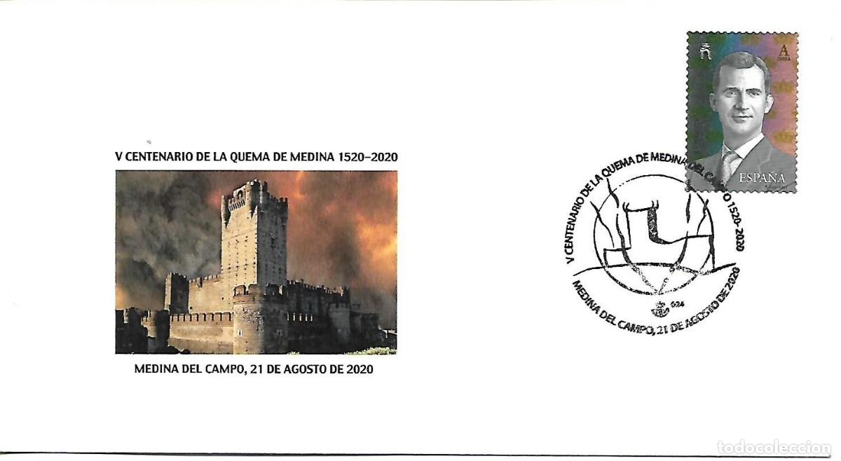 Sellos: MATASELLOS CONMEMORATIVO V CENTENARIO DE LA QUEMA DE MEDINA. MEDINA DEL CAMPO, 21/08/2020
