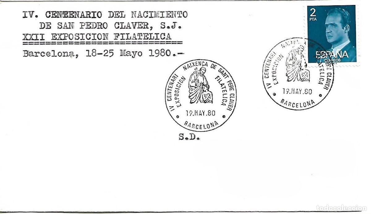 Sellos: MATASELLOS CONMEMORATIVO IV CENT&ordm; DEL NACIMIENTO DE SANT PERE CLAVER. BARCELONA, 19/05/1980