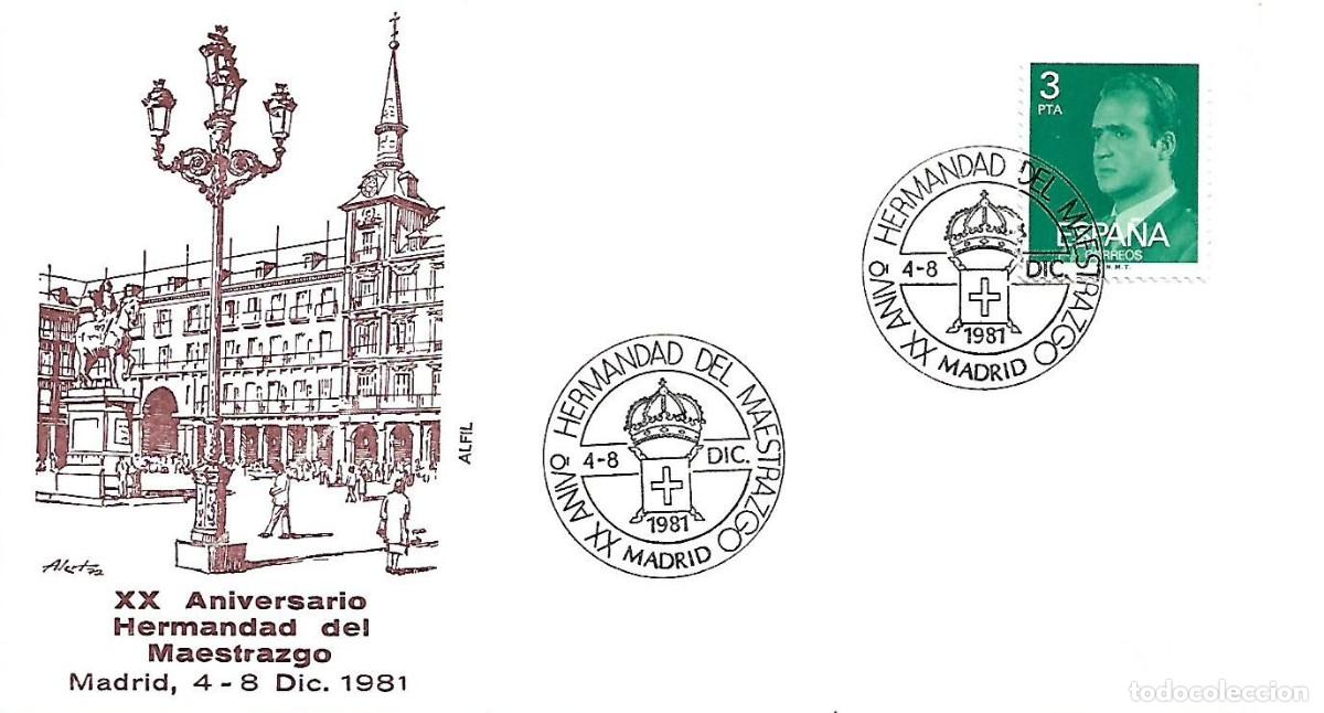 Sellos: MATASELLOS CONMEMORATIVO XX ANIVERSARIO HERMANDAD DEL MAESTRAZGO. MADRID, 4-8/12/1981